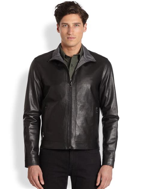 michael kors leather jacket 2015|Michael Kors leather jacket men.